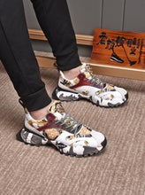 White colorful thick Soled Comfortable Sport Shoes
